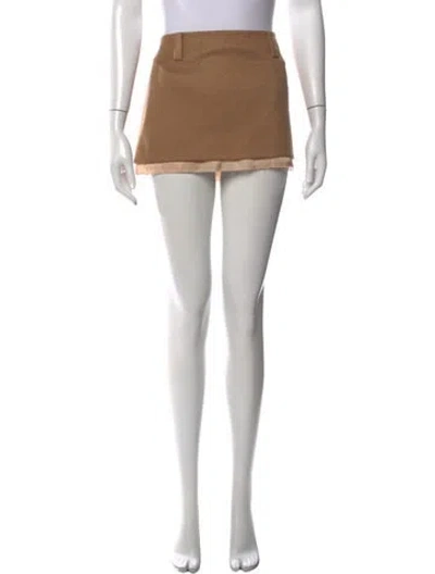 Pre-owned Miu Miu 2022 Mini Skirt In Neutrals