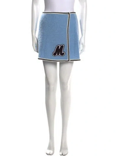 Pre-owned Miu Miu 2022 Mini Skirt W/ Tags In Blue