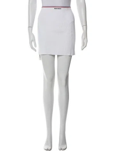 Pre-owned Miu Miu 2022 Mini Skirt In White