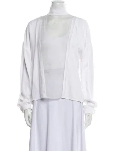 Pre-owned Miu Miu 2022 Sable Blouse In White