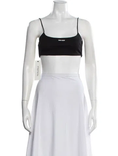 Pre-owned Miu Miu 2022 Scoop Neck Sports Bra In White