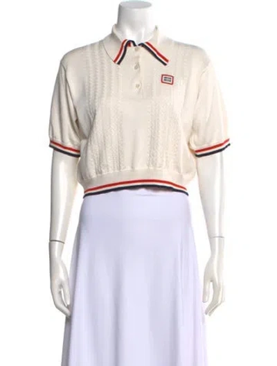 Pre-owned Miu Miu 2022 Short Sleeve Polo In Neutral