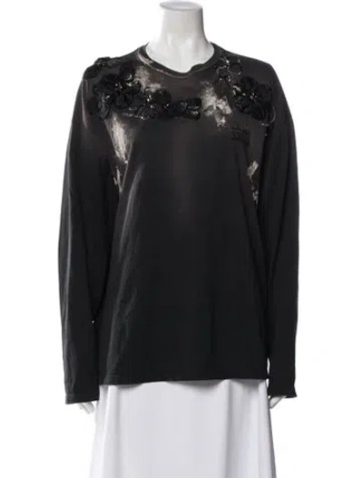 Pre-owned Miu Miu 2022 Silk Sweatshirt In Black