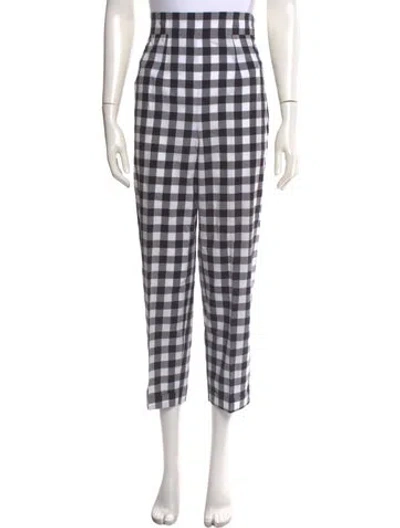 Pre-owned Miu Miu 2022 Straight Leg Pants In Black/white