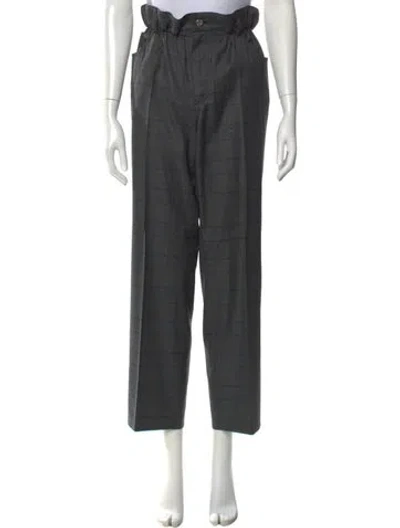 Pre-owned Miu Miu 2022 Straight Leg Pants In Gray