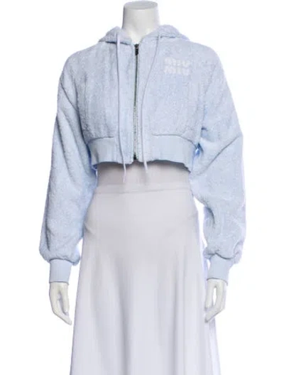 Pre-owned Miu Miu 2022 Striped Jacket In Blue