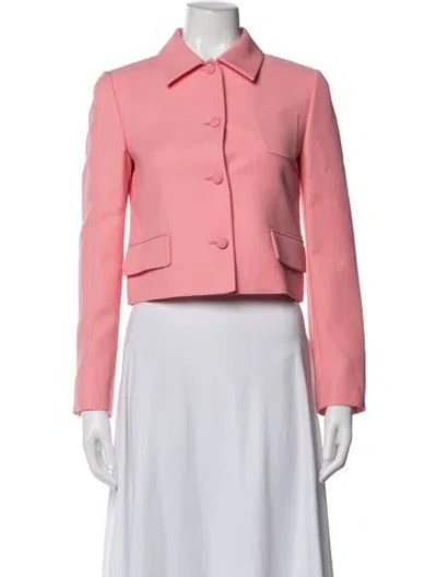 Pre-owned Miu Miu 2022 Virgin Wool Blazer In Pink