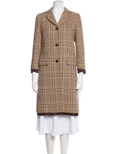 Pre-owned Miu Miu 2022 Virgin Wool Coat In Neutral