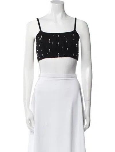 Pre-owned Miu Miu 2022 Virgin Wool Crop Top In White