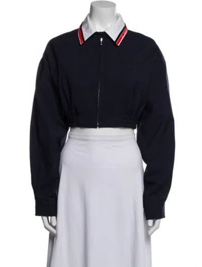 Pre-owned Miu Miu 2022 Virgin Wool Jacket In Blue