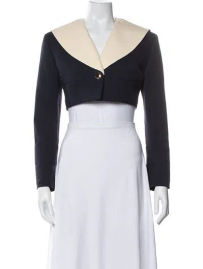 Pre-owned Miu Miu 2022 Virgin Wool Jacket In Blue
