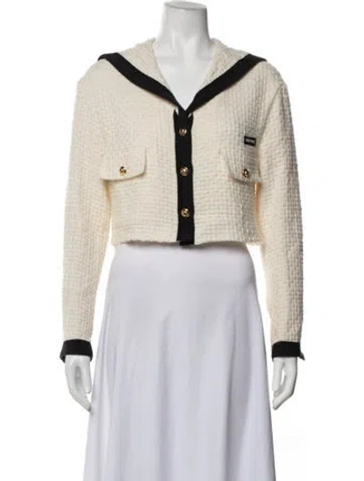 Pre-owned Miu Miu 2022 Virgin Wool Jacket In Neutrals