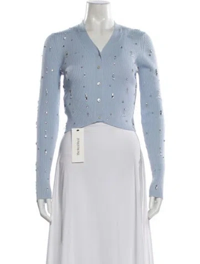 Pre-owned Miu Miu 2022 Virgin Wool Sweater In Blue