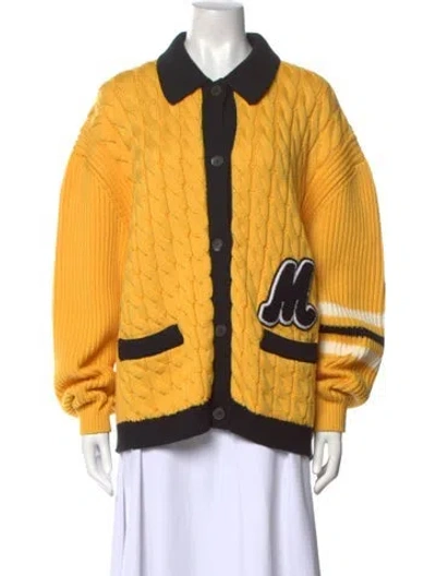Pre-owned Miu Miu 2022 Virgin Wool Sweater In Yellow