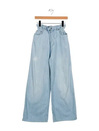 Pre-owned Miu Miu 2022 Wide Leg Jeans In Blue