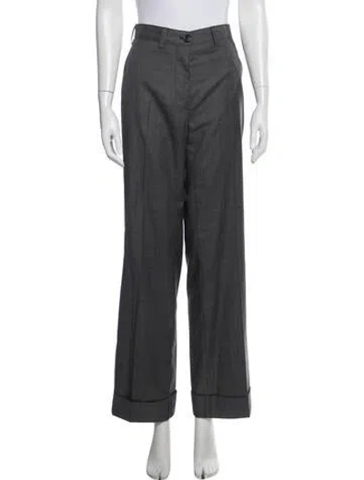 Pre-owned Miu Miu 2022 Wide Leg Pants In Grey