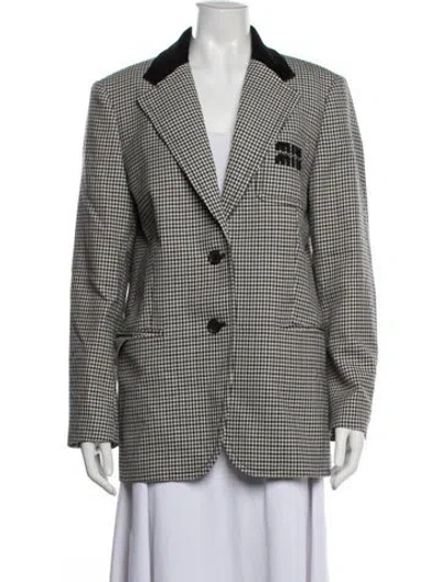 Pre-owned Miu Miu 2022 Wool Blazer In Black