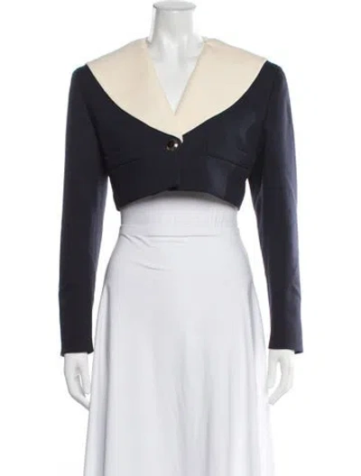Pre-owned Miu Miu 2022 Wool Blazer In Blue