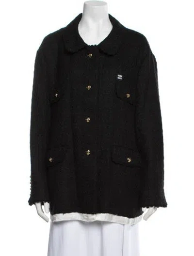 Pre-owned Miu Miu 2022 Wool Jacket In Black