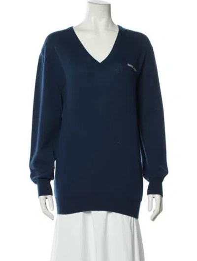 Pre-owned Miu Miu 2022 Wool Sweater In Blue