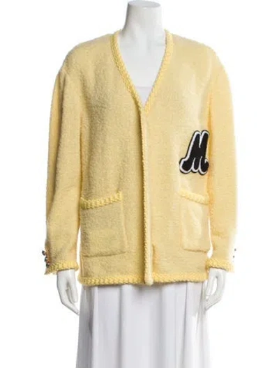 Pre-owned Miu Miu 2022 Wool Sweater In Yellow