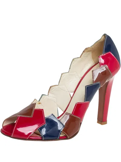 Pre-owned Miu Miu 2023 95mm Patchwork Pumps