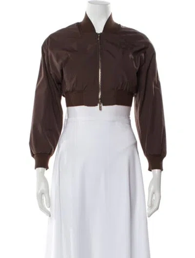 Pre-owned Miu Miu 2023 Bomber Jacket In Brown