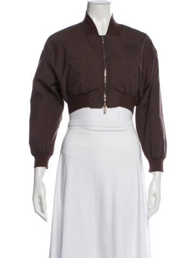 Pre-owned Miu Miu 2023 Bomber Jacket In Brown