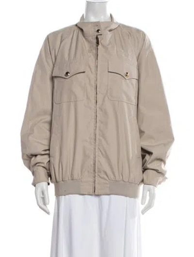 Pre-owned Miu Miu 2023 Bomber Jacket In Neutrals