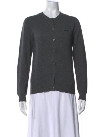 Pre-owned Miu Miu 2023 Cashmere Sweater In Gray