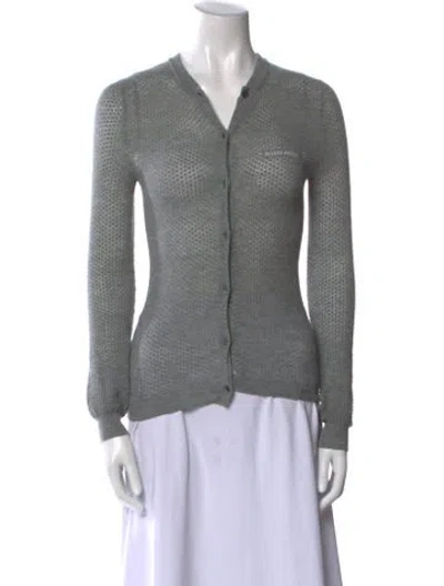 Pre-owned Miu Miu 2023 Cashmere Sweater In Gray