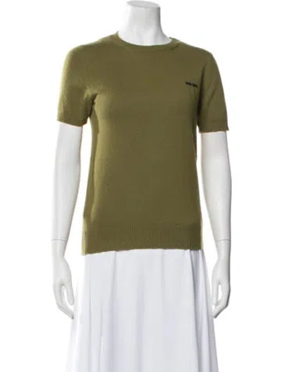 Pre-owned Miu Miu 2023 Cashmere Sweater In Green