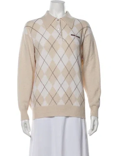 Pre-owned Miu Miu 2023 Cashmere Sweater In Neutral