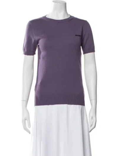Pre-owned Miu Miu 2023 Cashmere Sweater In Purple