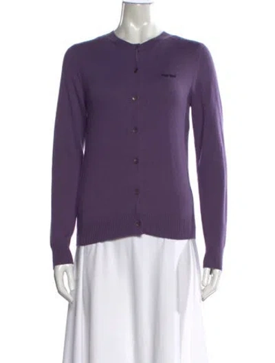 Pre-owned Miu Miu 2023 Cashmere Sweater In Purple