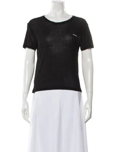 Pre-owned Miu Miu 2023 Crew Neck T-shirt In Gray