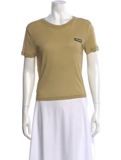 Pre-owned Miu Miu 2023 Crew Neck T-shirt In Neutral