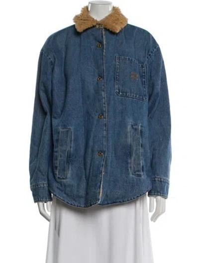 Pre-owned Miu Miu 2023 Denim Jacket In Blue