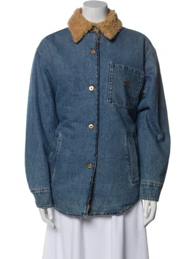 Pre-owned Miu Miu 2023 Denim Jacket In Blue