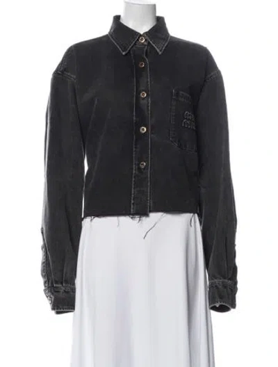 Pre-owned Miu Miu 2023 Denim Jacket In Blue