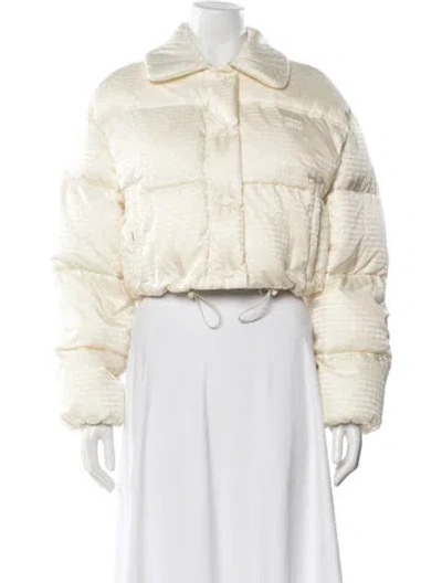 Pre-owned Miu Miu 2023 Down Jacket In Neutral