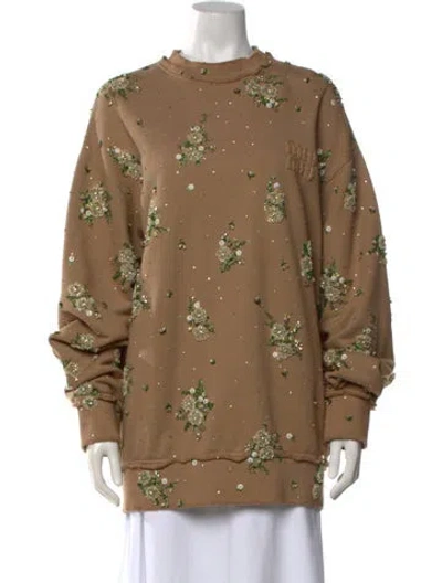 Pre-owned Miu Miu 2023 Holiday Sweatshirt In Neutrals