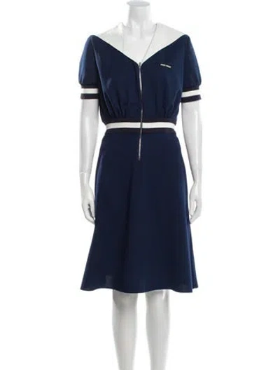 Pre-owned Miu Miu 2023 Knee-length Dress In Blue