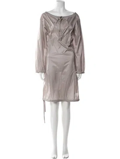 Pre-owned Miu Miu 2023 Knee-length Dress W/ Tags In Gray