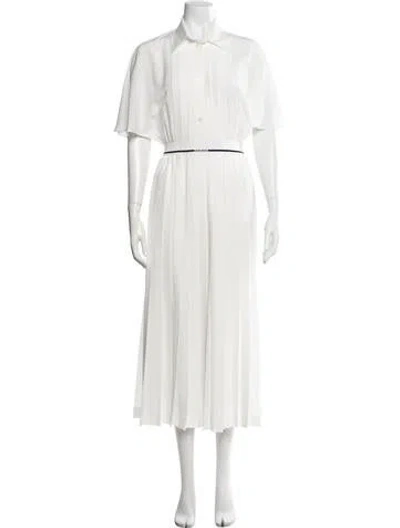 Pre-owned Miu Miu 2023 Midi Length Dress In White