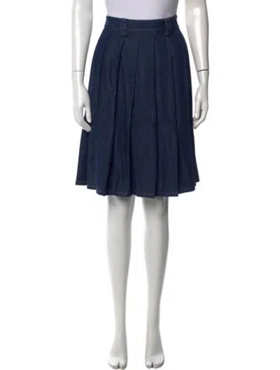 Pre-owned Miu Miu 2023 Midi Length Skirt In Blue