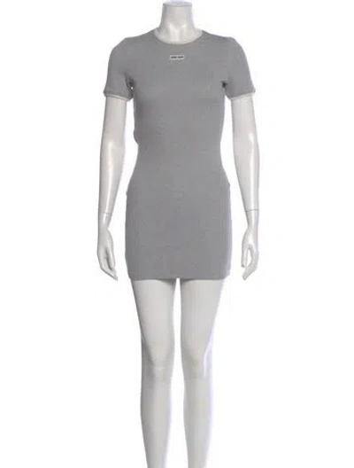 Pre-owned Miu Miu 2023 Mini Dress In Gray