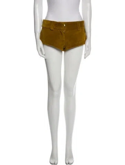 Pre-owned Miu Miu 2023 Mini Shorts W/ Tags In Yellow