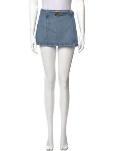 Pre-owned Miu Miu 2023 Mini Skirt In Blue