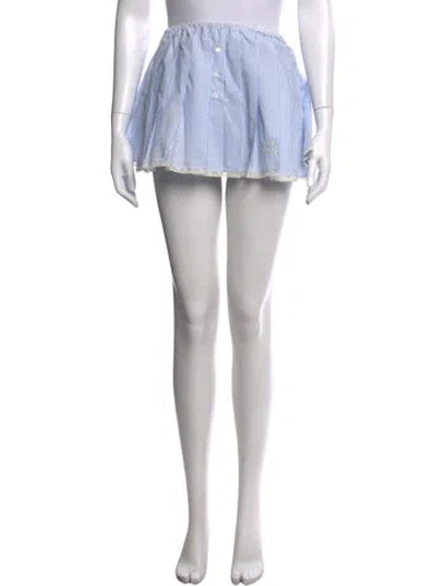 Pre-owned Miu Miu 2023 Mini Skirt In Blue
